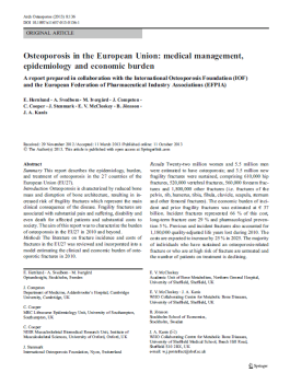 AUDITS - 2013 - Report _ Hernlund _ Osteoporosis In The European Union