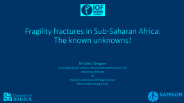 Fragility fractures in Sub Saharan Africa the knowns and unknowns