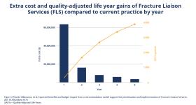 FLS costs and QALY benefits over 5 years